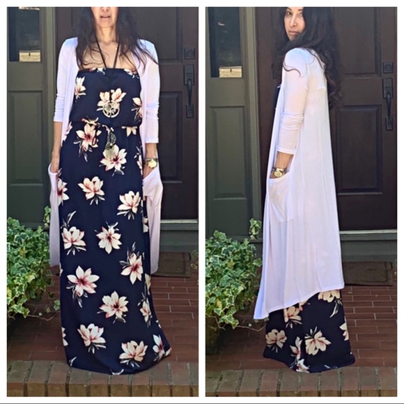 ✨LAST ONES ✨White chic side pocket duster - Picture 3 of 8